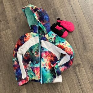 Obermeyer ski coat with gloves